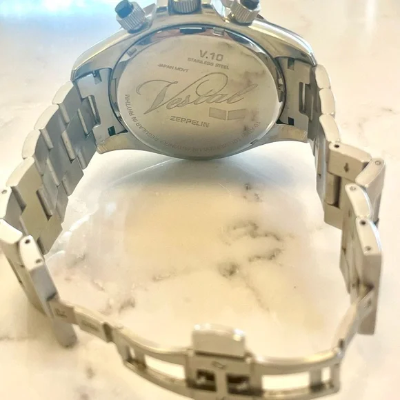 Vestal Silver Zeppelin Chronograph Watch - Picture 4 of 5